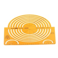 [tenlzsp0bc] Large Isometric Ellipse Template, Student Measuring Template Yellow 4352