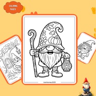 Set of 50/25/10 sheets of coloring pages, coloring pages for children, Gnome dwarf image, A4, A5 pap