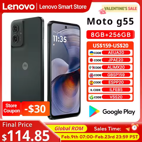 Motorola MOTO G55 Smartphone 6.5-inch 120Hz Display Global ROM MediaTek Dimensity 7025 CPU 256GB 50M