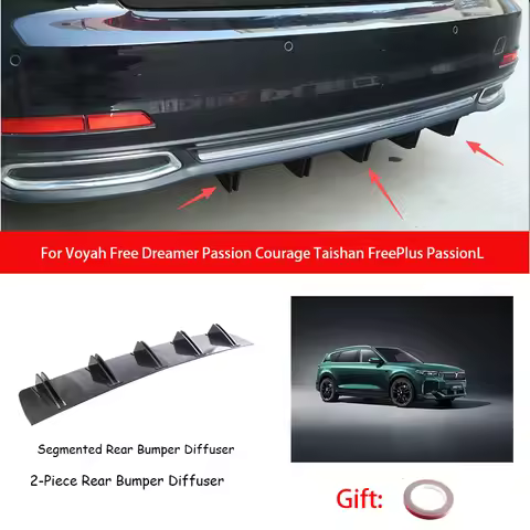 For Voyah Free Dreamer Passion Courage Taishan FreePlus PassionL ABS Rear Bumper Lip Diffuser Shark 