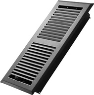Home Intuition Floor Vent Covers - Floor Register 2x12 Inch - Matte Black Contemporary Metal Air/Heat Vent Cover with Lint Catcher Trap - Home Floor and Baseboard Decor - Filter Grate for HVAC Duct