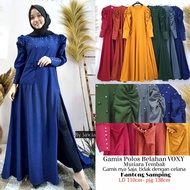 Gamis Jumbo Kerah Mutiara Lengan Puffy ( Real Pic ) Gamis Jumbo Mutiara Terbaru LD 110-120Cm Maks BB