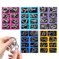 Metal Wire Puzzle Set IQ Mind Brain Teaser Puzzles Game Unlocking Puzzle Brain Teaser Kids Gifts dad
