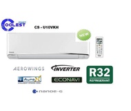 Panasonic 1.0hp Premium Inverter + Econavi + Nanoe-G Air Conditioner CS/CU-U10VKH Aircond