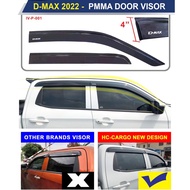 Isuzu Dmax 2022 2023 2024 Pro4x PMMA window door sun visor air press bodykit body kit lip cover