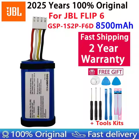100% Original GSP-1S2P-F6D 8500mAh Wireless Bluetooth Speaker Replacement battery For JBL Flip6 Flip