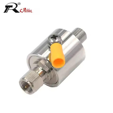 1PC 75 Ohm Coaxial Lightning Arrestor Surge Protector F-Type Female to F-male for Satellite Cable TV