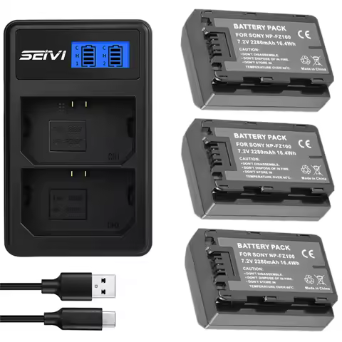 2280mah NP-FZ100 NPFZ100 NP FZ100 battery + LED charger for Sony A6600 a7m3 a7rm3 a7r3 a9 a9R a7R a7