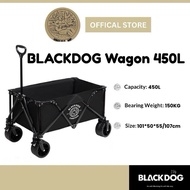 Blackdog Wagon Folding Push-Pull Trolley Bearing 120kg Outdoor Portable Wheelbarrow 450L High-Capaci