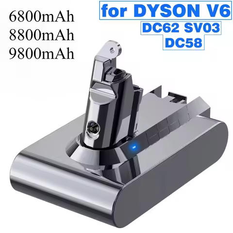 V6 Battery For Dyson, 21.6v 9800mah Battery For Dyson V6 Vacuum Cleaner Dc58,dc59,dc62,650,770,880,s