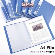 A4 Plastic File / A4 Plastic Folders 20 / 30 / 40 Sheets