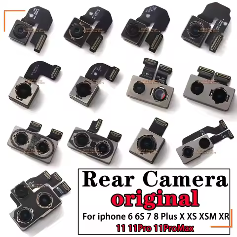 Rear Camera For iPhone 6 6S 7 8 Plus Back Camera Rear Main Lens Flex Cable Camera Lens For iphone X 