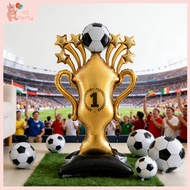 Soccer Champion Trophy Balloon: Oversized World Cup Party Decor with Soccer Top