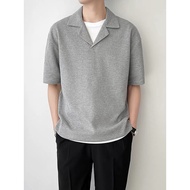 Huilishi Korean Oversized Polo Shirt for Men 3 Colors Size M to 2XL