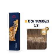 Wella Professionals Koleston Perfect Rich Naturals 7/31 Medium Blonde/Gold Ash Permanent, 60g
