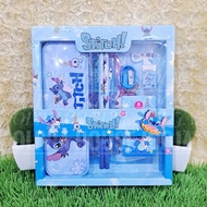 Stationary Set Stitch 6in1 biru 8015 Crayon Stationery Stitch Crayon 6 pcs