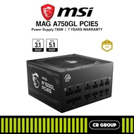 MSI MAG A750GL/A850GL/A1000GL PCIE5 - ATX3.1 80+ Gold Full Modular PCIe 5.1 PSU - 750W/850W/1000W (7