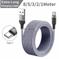 USB Type C Micro Ultra Long Cable 3m 5m 8m Android USB C Braided USB 3A Fast Charge Data Cable