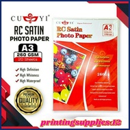 CUYI RC SATIN PHOTO PAPER A3SIZE 260gsm