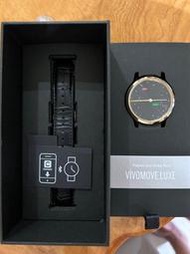 Garmin Vivomove Luxe（頂規指針智慧腕錶）黑燦金
