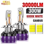 K5C H7 H3 LED 30000LM 300W H4 H11 Car Headlights H8 H1 HB3 9005 HB4 9006 9012 HIR2 H9 18PCS 9054 CSP