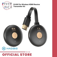 HAGIBIS G10W Pro Wireless HDMI Transmitter & Receiver Kit – Seamless 5G Transmission, 50m Range, Mul