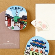 Korea Travel Landmark Fridge Magnet | Bukchon Hanok Village | Cute Korean Souvenir Magnet | Refriger