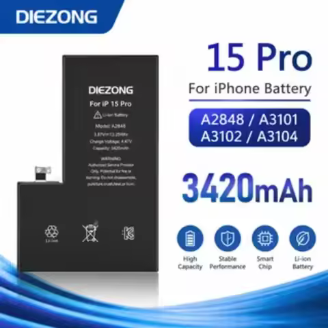 3420mAh Diagnostic Battery show genuine part no pop up message for iPhone 15 Pro battery REPLACEMENT