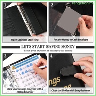 RAN PU Leather Budget Binner Planner Money Saving Notebook with Cash Bags and Stickers Loose-leaf Jo