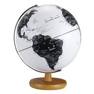 25Cm Globe World Map Earth Globe Vintage Wooden Ornaments USB Glow Globe Chinese English Version Geo
