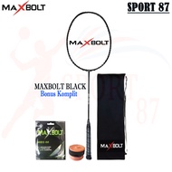 Raket Badminton Maxbolt Black Badminton Maxbolt Black Bonus Komplit