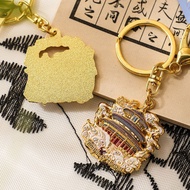 China Beijing Metal Keychain Attractions Cultural Creative View Area Tourist Keychain Gift Souvenir 