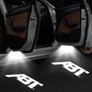 White ABT Logo Shadow Light 2pcs ABT Door Light For Audi RS3 RS5 RS7 TTS C6 C5 B5 B6 A4 A5 A6 A7 A8 