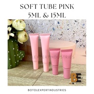 5ml 15ml Pink Matte Tube with Pink Round Screw Cap & Insert