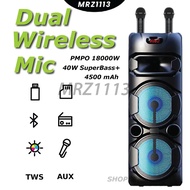 ZQS Speaker Super Bass 8220S Speaker Bluetooth 40Watt 8X2 Inci Subwoofer FM Radio Super with 2 Mikro