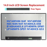 14.0 IPS Laptop LCD Screen NV140FHM-N4F fit NV140FHM N65 N4N N4T N140HCA-E5B B140HAN05.6 LP140WFA-SP