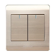 DOUBLE HOTEL SWITCH 2 GANG 2 WAY ROSE GOLD ARCHITECH