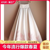 ✪This year's popular skirt, new Chinese style, Chinese style, Berkeley skirt, A-line long skirt, French small man, spring and summer❣