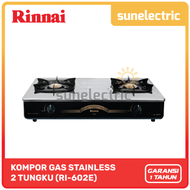 Rinnai Kompor Gas Stove Stainless Steel 2 Tungku RI-602E / RI 602E / RI 602 E / RI-602 E / RI602 E /
