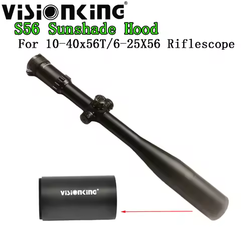 Visionking 56mm Riflescope Aluminum Objective Lens Sunshade For 10-40x56 and 6-25x56 Tube Protective
