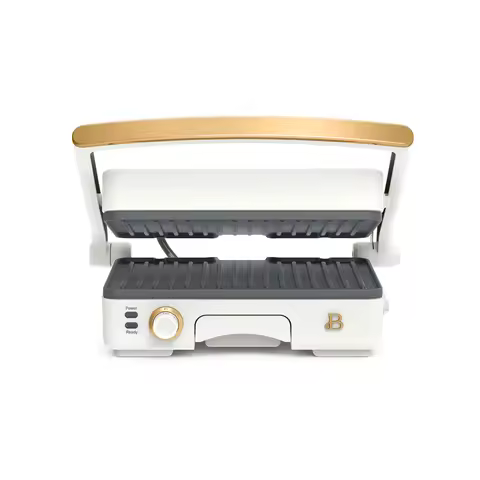 2-in-1 Panini Press & Grill, White