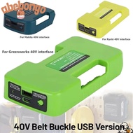 ABEBONGOTF Battery Adapter Holder, 40V Lithium Portable Belt Clip, Gifts USB Type-C Charger Multifun