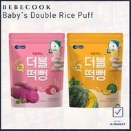 [BEBECOOK] Baby's First Double Rice Puff 30g | Healthy Teether Snack | Made in Korea