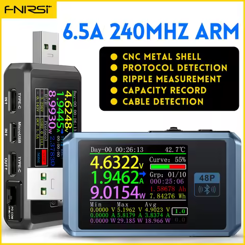FNIRSI FNB48P USB Tester PD Trigger Voltmeter Ammeter QC4.0 + PD3.0 2.0 PPS Fast Charge Protocol Cap