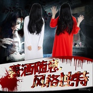 Popular Halloween Costume Red Dress Female Ghost Costume Sadako Costume Horror Pen Fairy Ghost Qing 