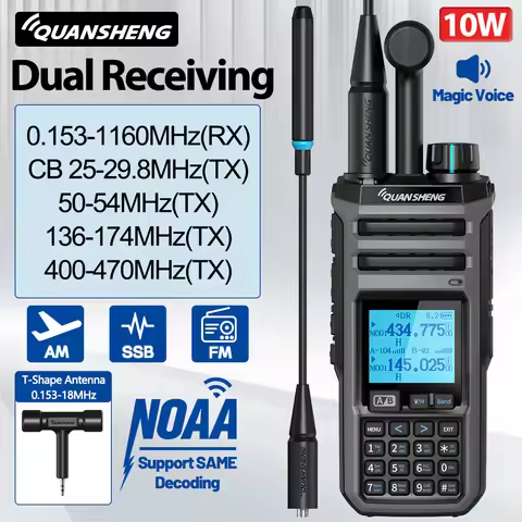 Quansheng TK11 5 10W Dual Receiving HF VHF UHF USB AM FM LSB CW 27MHz CB LW MW SW SSB Multi Band Spe
