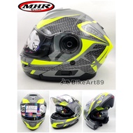 Full Face MHR Racing Helmet Flip Up Double Visor FU926 Grey Yellow R15 R25 MT25 MT15 ER6 Z250 Z250 Z