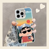 Sunset Shinchan Case For Vivo Y17 Y12 Y12S Y30 Y7S Y50 Y100 S10 S10E V23E V23 V25 V27 V29 X60 X70 X8