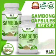 Set of 2 - 100% Organic Pure Natural Sambong Capsules (60 Capsules) - Sambong Capsules for Herbal Me