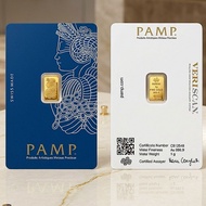Suisse Pamp 1gram (1g) Fortuna Gold Minted Bar Au999.9 Pure Gold